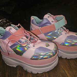 Holographic Pink Kids Shoes